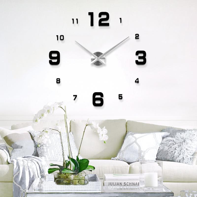 

Fashion 3D 2022 new sale wall clock clocks reloj de pared watch 3d diy Acrylic mirror Stickers Quartz Modern Home Decoration (as the picture,37inch)