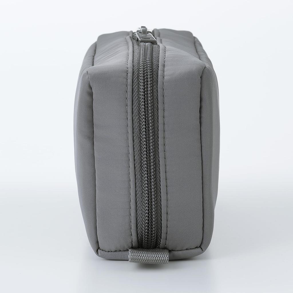 MUJI Polyester Gadget Approximately 20cm Wide x 9cm High x 6cm 44303795 Pouch, Deep, Gray,