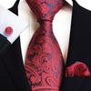 Paisley Waist Flower Men's Tie, Pocket Square, and Cufflinks Set - 2025 Edition