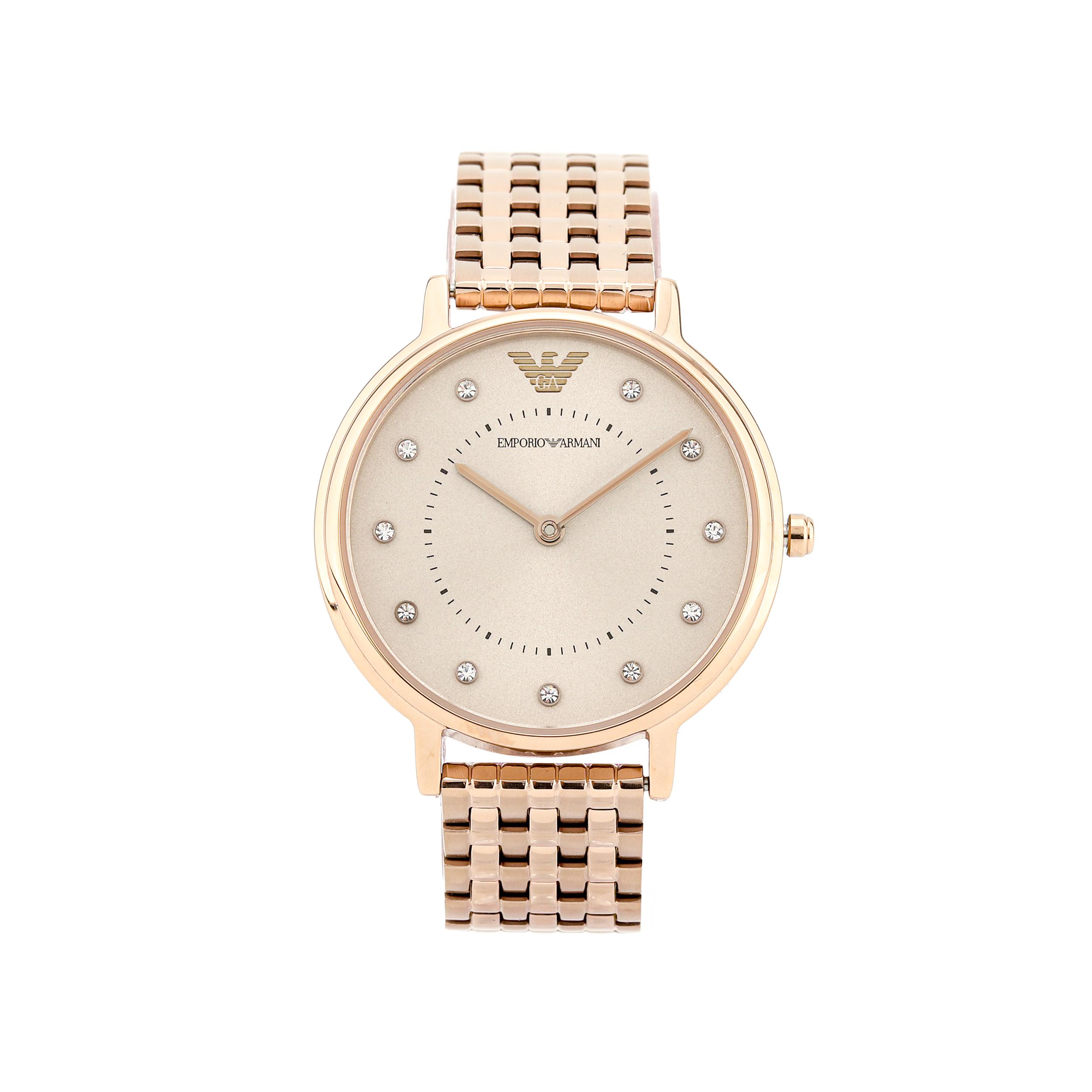 

EMPORIO ARMANI Wrist Watch Quartz Movement Stainless Steel Strap Gold Dial Women s AR11062 AR11062 Champagne Golden Dial