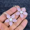 Pink Chalcedony Gemstone Handmade 925Sterling Silver Jewelry Earring 2.17" M-3155