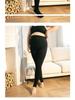 Plus Size Open Crotch Fleece-Lined Nylon Stockings, Thick Warm Leggings for Autumn/Winter