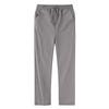 2025 Men's Summer Casual Drawstring Pants, Elastic Waist, Solid Color, Breathable Straight Leg