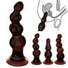 Anal Vibrator Gradual Bead Design Butt Stopper Dual-Use Compatibility Anal Vaginal Vibrator Couple Pleasure Toy