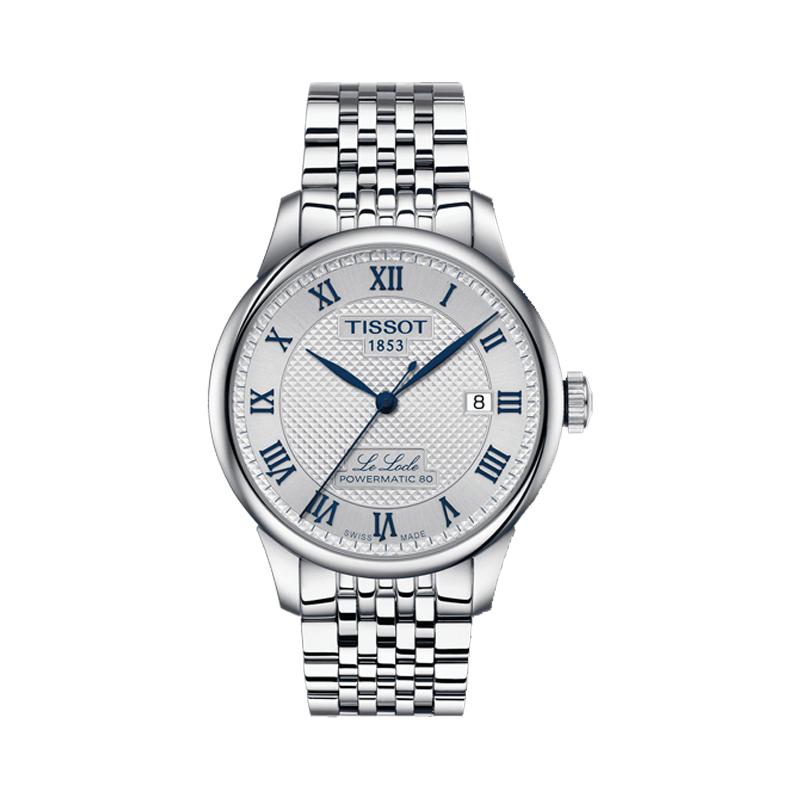 Tissot Men's Silver Le Locle Automatic Mechanical Movet 30M Water Resistant Watch 39.3Mm Dial Watches T006.407.11.033.03