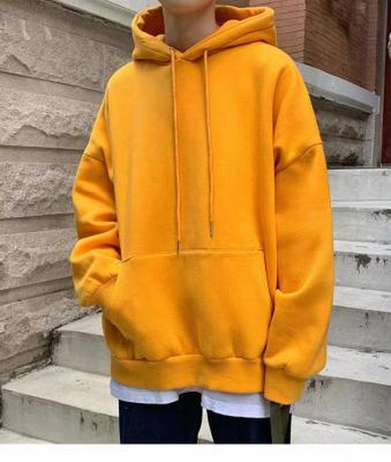 Herren Weinrot Plus Samt Kapuzenpullover - Lässige Lockere Herbst/Winter Oberbekleidung