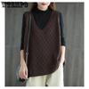 Spring and Autumn Loose Knit Vest Solid Color Pullover V-neck Hollowed Out Knitted Vest