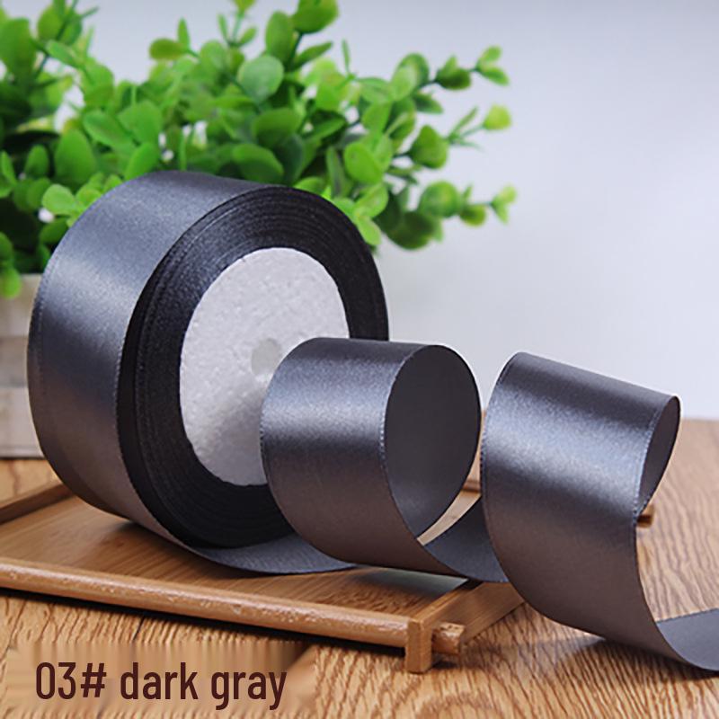 4cm Solid Color Satin Ribbon for Floral Art and Gift Packaging