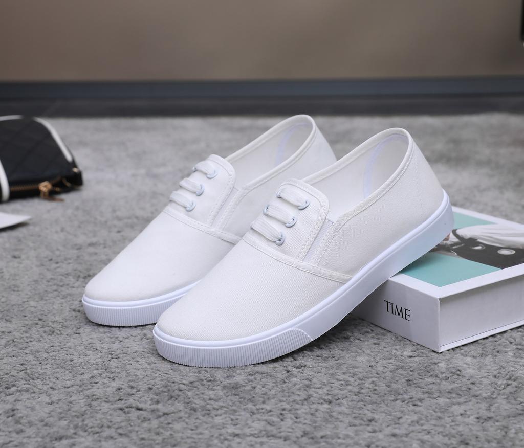 Canvas shoes spring new canvas shoes women's versatile white shoes student flat casual board shoes