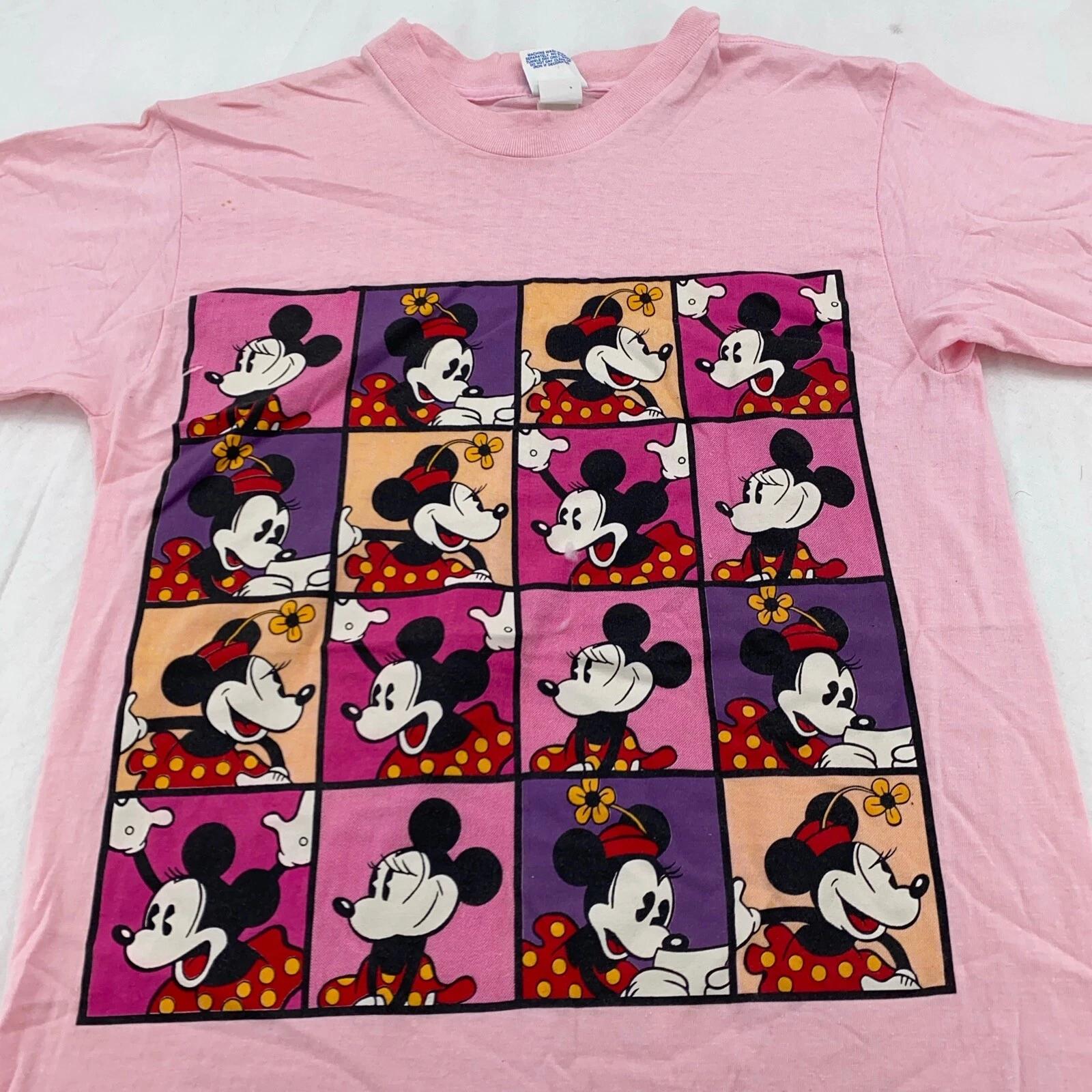 vintage 80s MINNIE MOUSE WALT DISNEY POP ART T-Shirt XS world mickey 2XL