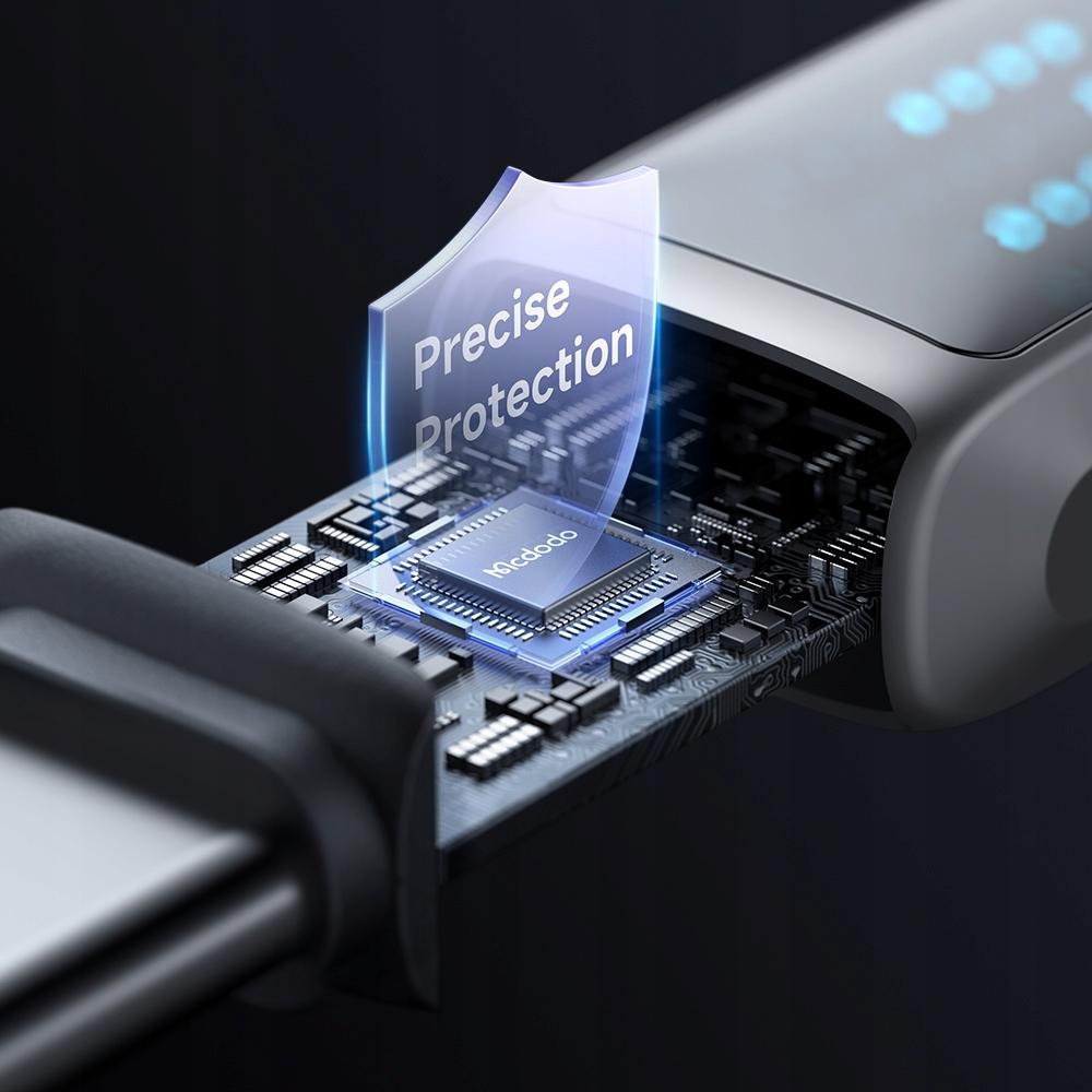 Mcdodo Usb-C Fast Charging Cable For Samsung Xiaomi Type C 6A 100W 1M Led