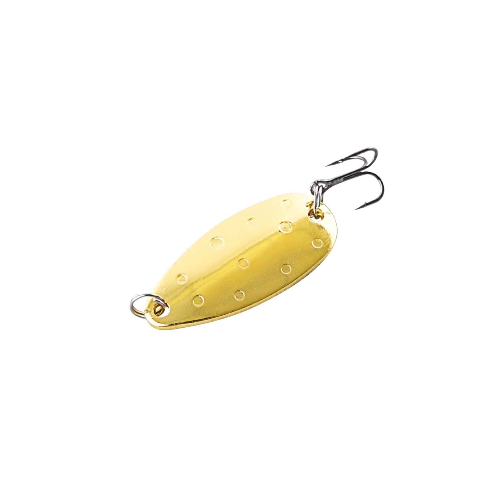 Fishing Lure Spoon Bait Metal Casting Lure with Treble Hook for Long Distance Casting and Freshwater Fishing