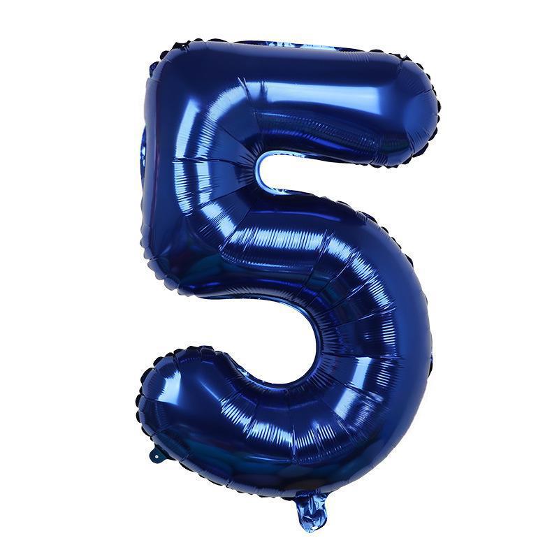 32 Inch Digital Aluminum Film Balloon, Medium Digital Gold Silver Red Black Gradual Change Color Birthday Decoration Wedding Party Balloon