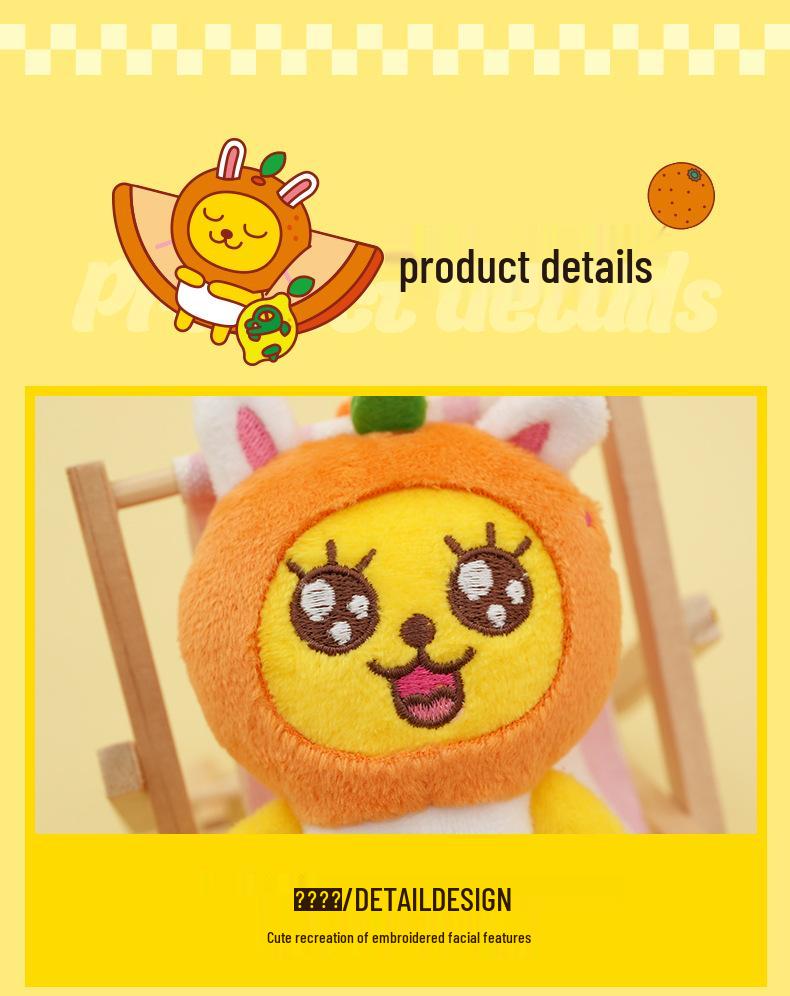 Genuine KAKAO FRIENDS Fruit Plush Doll Keychain Charm