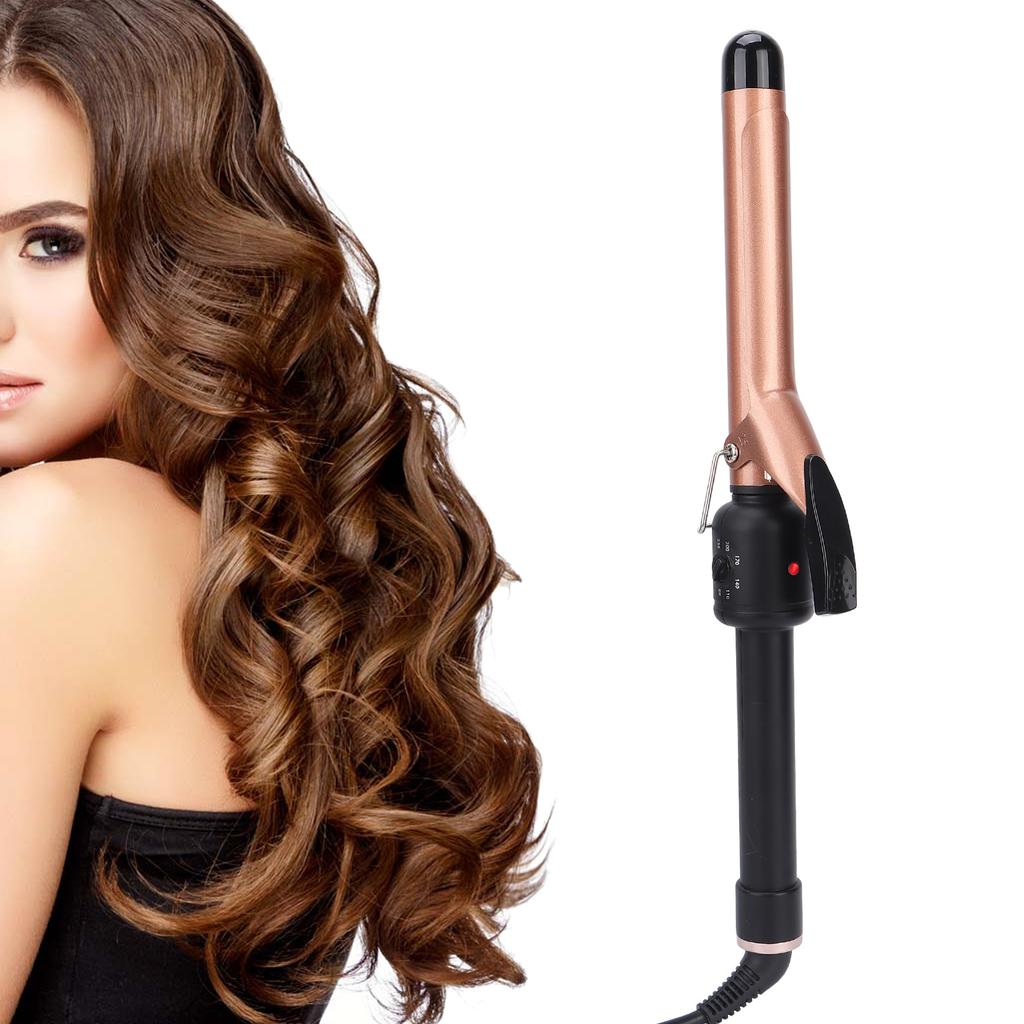Curling Iron Wand Adjustable Temperature Ceramic Barrel Hair Curler 25mm 110‑240V