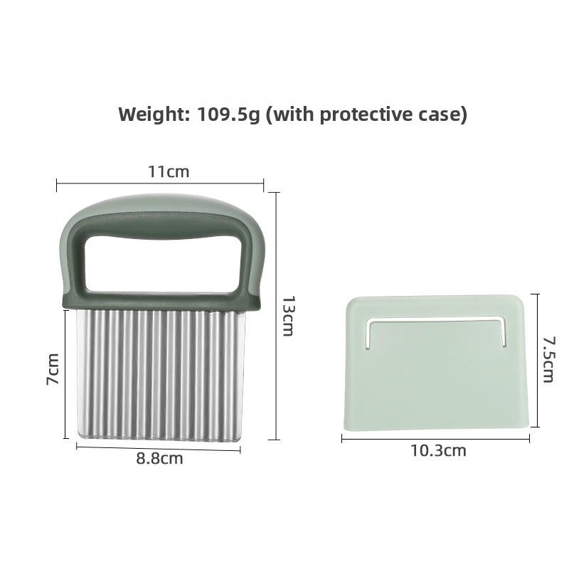 1PCS Kitchen Stainless Steel Wolf Tooth Potato Knife Wave Knife Corrugated Knife Vegetable Cutting Artifact Slicer Potato Cutting Wave Knife