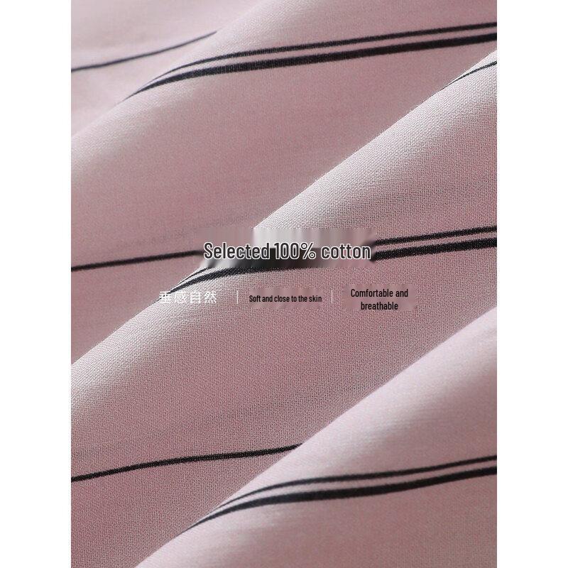 Women's Pink Stripe Cotton Button-Down Shirt