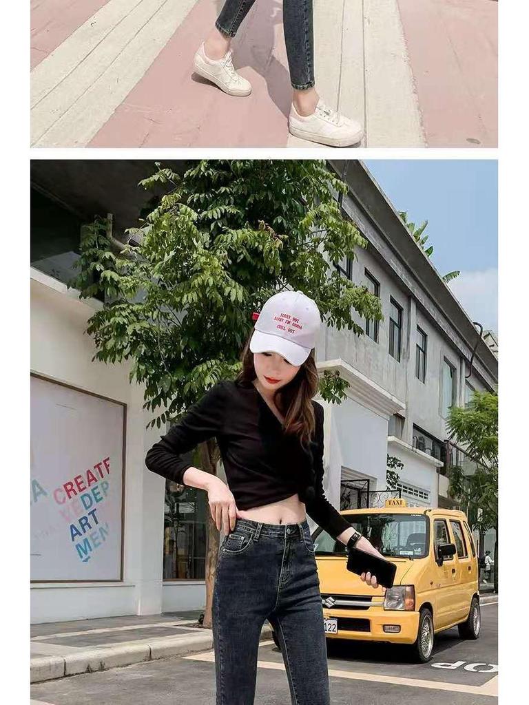 Women's Fleece-Lined High-Waist Skinny Jeans - Slim Fit Winter Pencil Pants