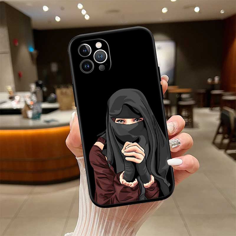 RE46 Muslim Girls Hijab Phone Case for Samsung Galaxy S20 S21 S22 Ultra FE + Plus A21S A22 A24 A25 A26 A30 A30S A31