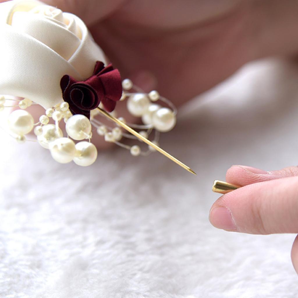 Ceremony Ball Corsage Brooch Wedding Bride and Groom Simulation Flower Corsage