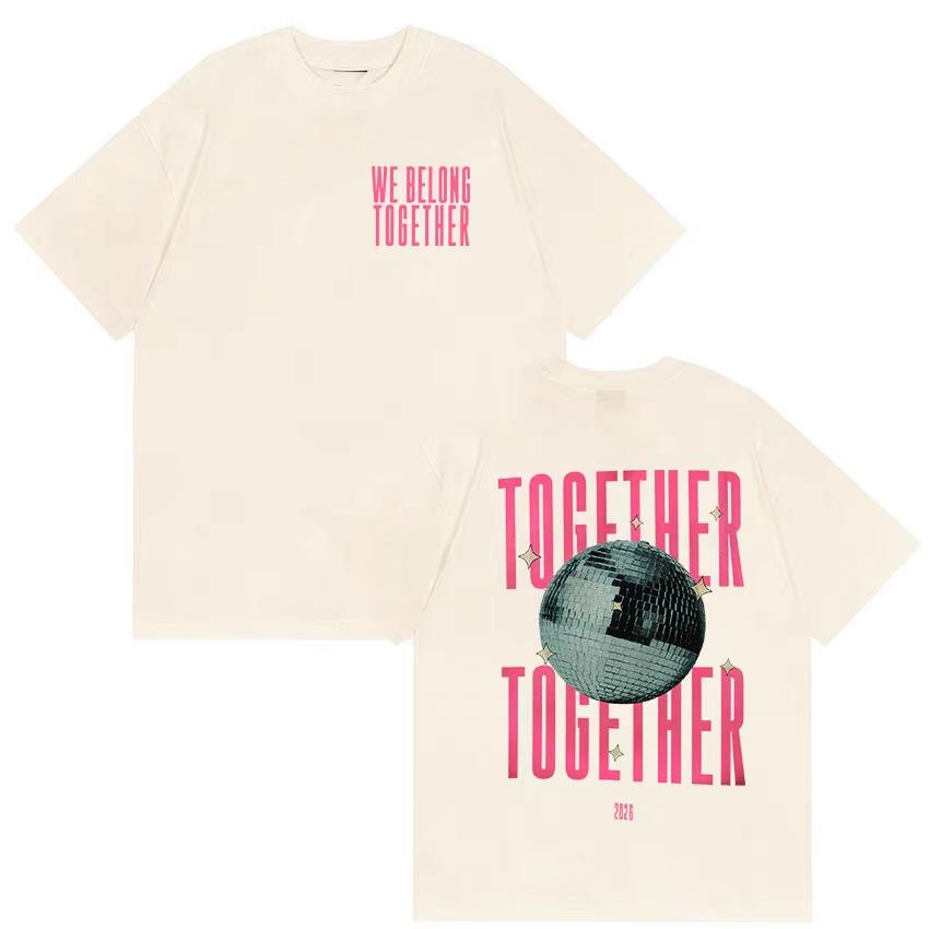 2026 Harry Styles We Belong Together T Shirts Unisex Unisex High Quality Vintage Oversized Tees Casual Fashion Short Sleeve Tees