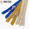 3Pc Meetee 15-70cm 3# Metal Zippers Auto Lock Zip for Clothes Purse Pocket Zipper Closures Repair Kit DIY Bag Sewing Accessories