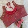 Indian Women's Silk Blend Sleeveless Blouse Bollywood Party Wear Ethnic Choli