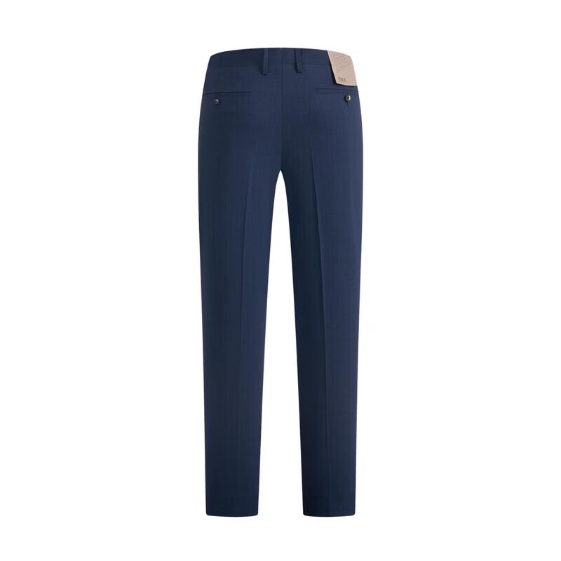 Joouyee Men's Spring Wool Blend Elastic Straight Fit Dress Pants