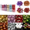 24PCS Christmas Balls Christmas Tree Decorations Xmas Ornaments Polystyrene Ball USA New Year Gifts Noel Navidad Home Decor