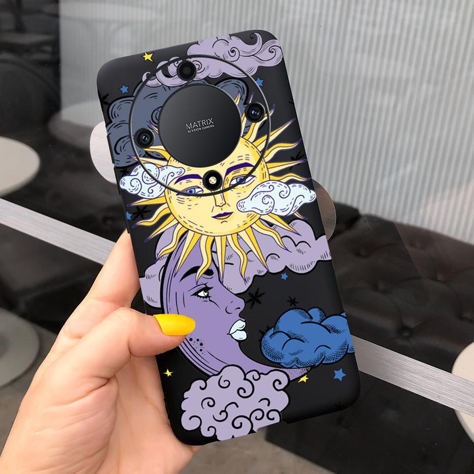 For Honor X9a Fashion Feather Cloud Pattern Phone Case For Honor X9a 5G X 9a ROM-NX1 Candy Color Soft Silicone TPU Back Cover