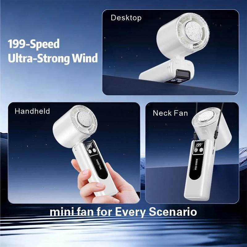 Xiaomi Portable Handheld Mini Fan - Super Speed Wind Cannon Cooling Semiconductor Ice Compression Air Conditioner for Outdoor Use