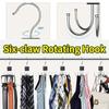 1/2/3pcs Multi-Function Rotating Hanger Rotating Wooden Rack Wardrobe Bag Hangers with Stainless Steel Scratch Resistant Hangers