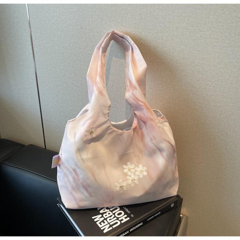 Large capacity canvas bag women's summer new casual small fresh shoulder college student commuting tote bag