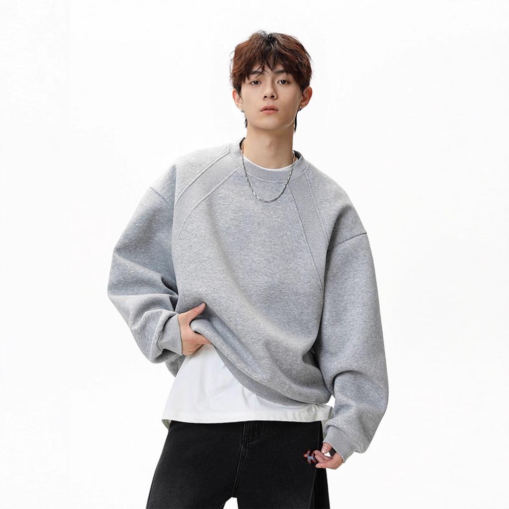 Pullover mit Rundhalsausschnitt für Herren und Damen, Herbst, Jugend, Sport, Langarm, locker geschnittenes Oberteil