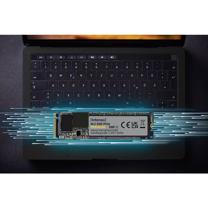 INTENSO - Premium - SSD Interne - 2 To - NVMe M.2 PCIe Gen 3x4 - Vitesse de lecture jusqu'à 2 100 Mo/s