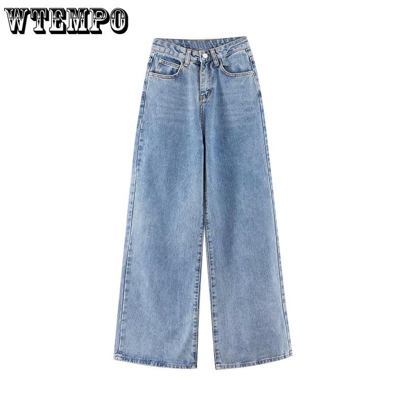 High Waist Wide Leg Slimming Jeans for Women Loose Fit Korean Straight Leg Jeans