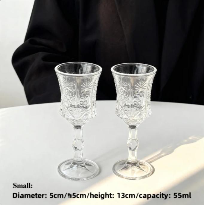 Luxury Gold-Rimmed Crystal Champagne & Wine Glasses - Elegant Stemware for Dining Table Clubs Display Rooms Decorative Glassware