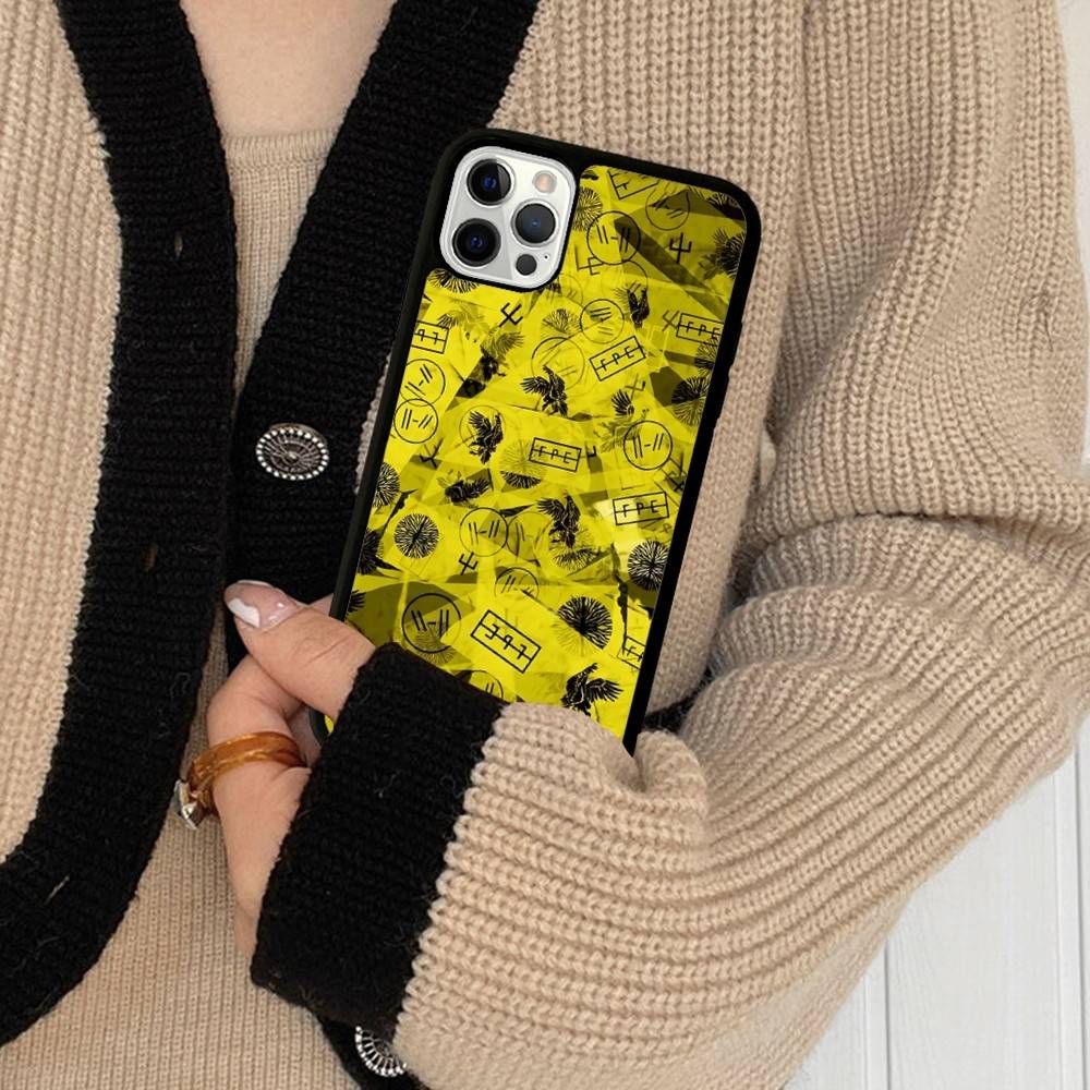 T-Twenty One Pilots Phone Case For IPhone 17 16 Pro Max 11 12 13 14 15 Hard PC+TPU Bracket Back Cover