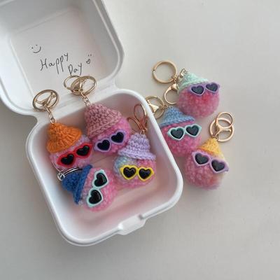 Poggle Hip Pom Pom Soft Fur Doll Sunglasses Keychain