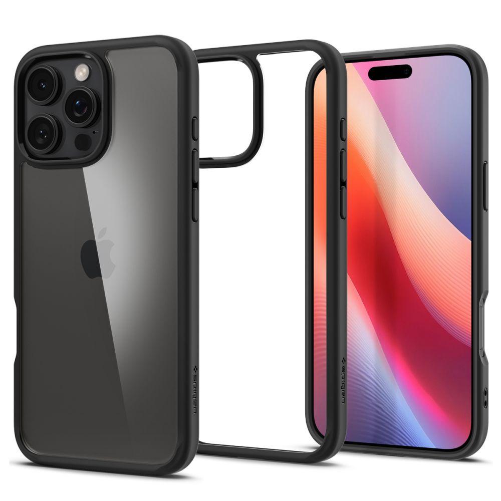 Spigen Ultra Hybrid Matte Black Hülle für iPhone 16 Pro