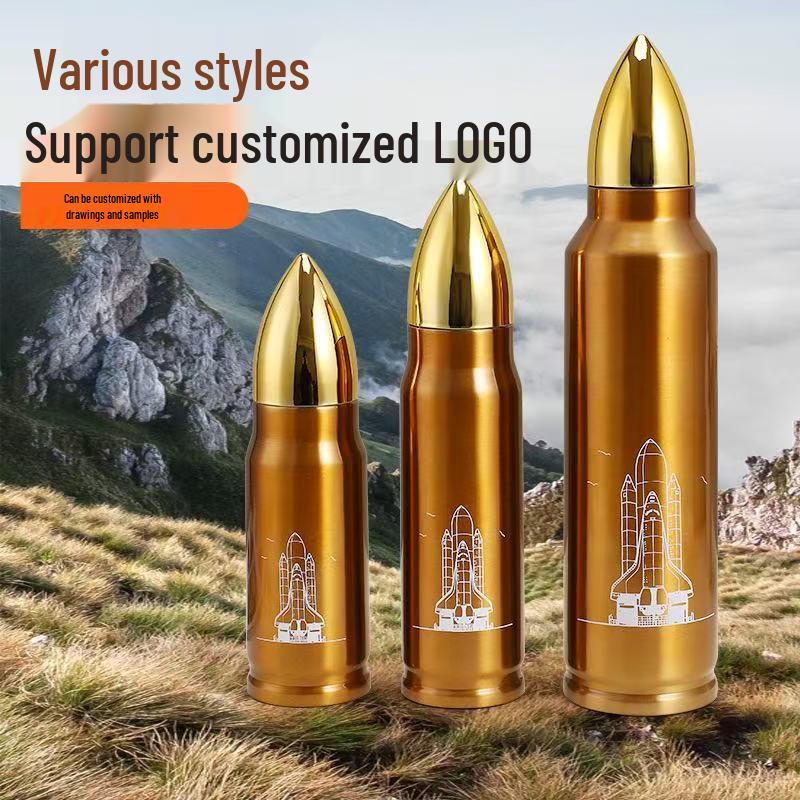 Creative Thermos 304 Stainless Steel Insulated Water Bottle for Outdoor Sports – Portable with Logo Printing Option