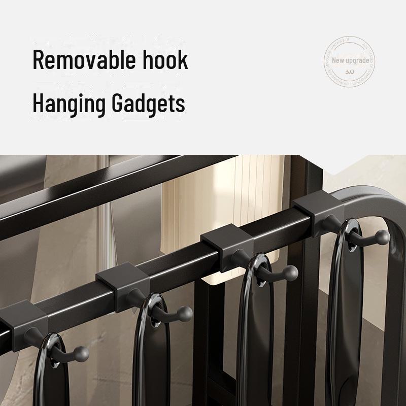 201 Nerezový kuchyňský nůž a stojan na krájecí prkénko s držákem pokliček a organizérem na náčiní