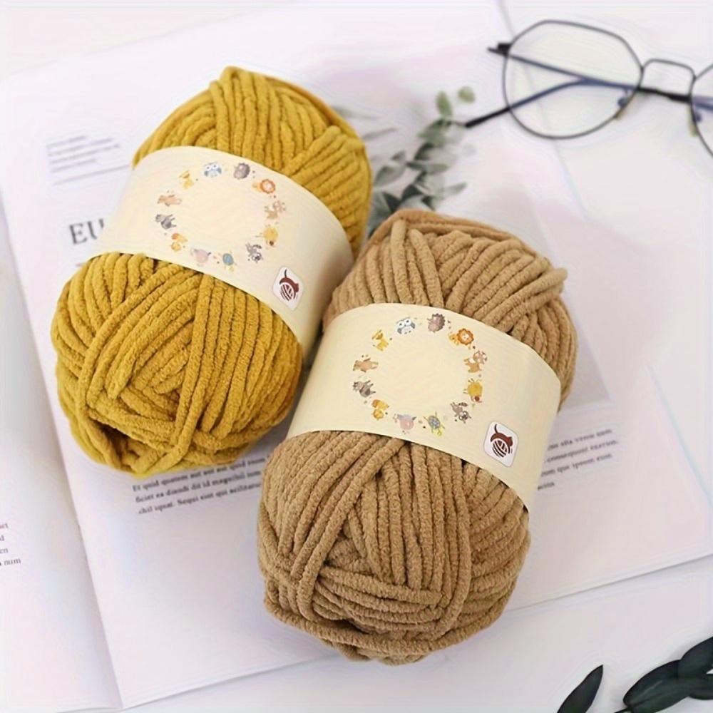 3pcs Soft & Chunky Bulky Yarn for Hand Knitting Crocheting and Crafting  Perfect for Making Mats Pillows and Blankets Skin-Friendly and Easy To Work
