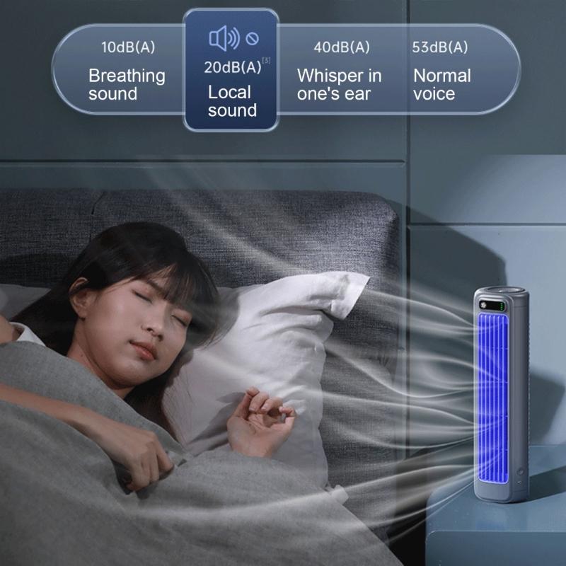Rechargeable Quiet Desk Fan with Adjustable Airflows Quiet Cooling Fan ABS Texture Perfect for Office or Bedroom Use