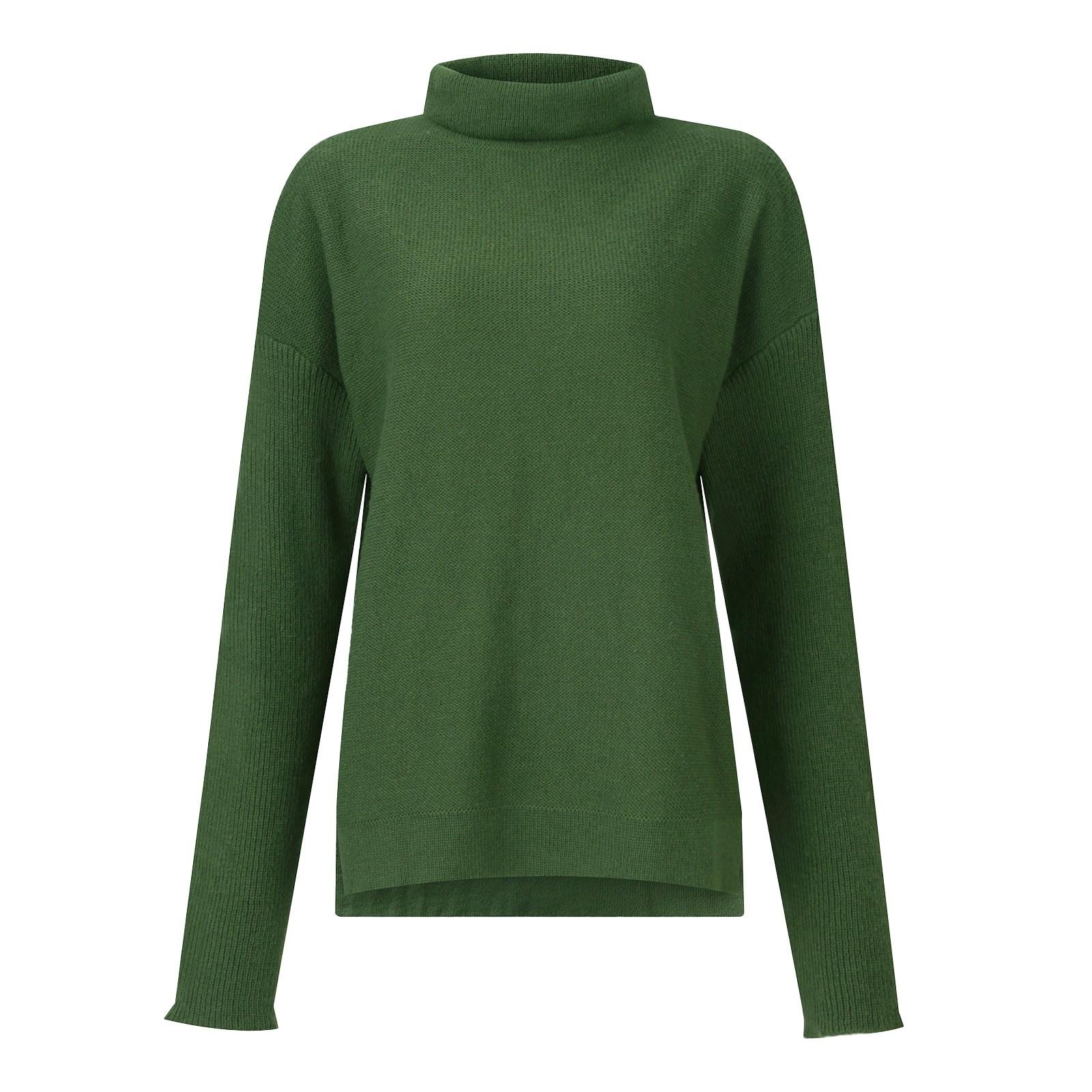 Женские модные топы средней длины с длинным рукавом и боковыми разрезами — фото 6