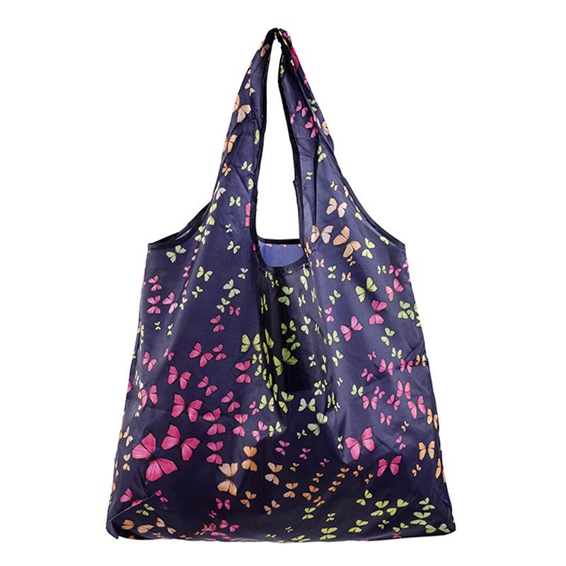 Reusable Shopping Bags Women Foldable Tote Bag Portable Cloth Eco Grocery Bag Folding Large Capacity Fruit Vegetable Handbags