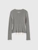 GENERALIDEA Henley Neck Layered Knit Pullover [Grey] / Gf1Lkp507