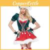 Festive Short Sleeve Santa's Helper Costume With Soft Touch Velvet Material