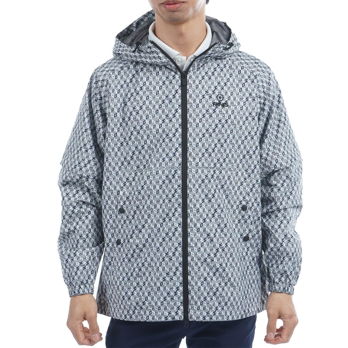 

Ping Apparel Men s 2-Way Full-Zip Blouson (Water-Repellent, All-Direction Stretch) / Golf / 621-5120109 020_Gray, Size LL
