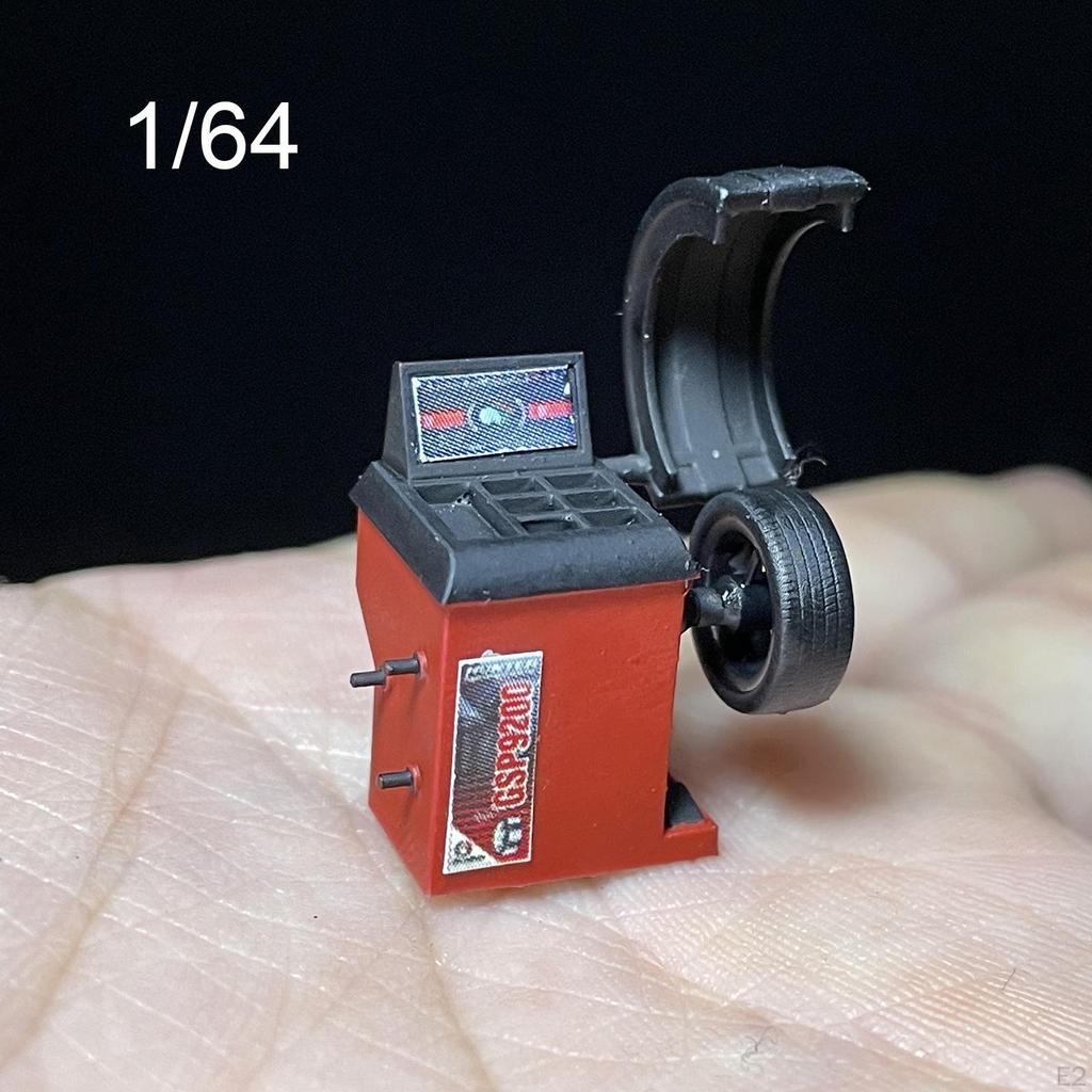 1:64 Tire Balancer Model Display Ornament Collection Miniature Cars Toys for Garage Vehicle
